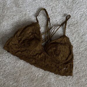 Aerie Lace Bralette in Deep Brown